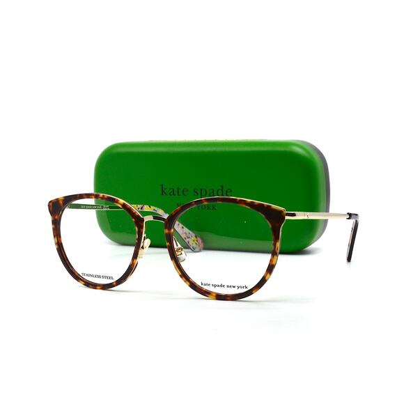 NEW KATE SPADE ELIANA/G GOLD/HAVANA AUTHENTIC EYEGLASSES FRAME - Picture 4 of 8